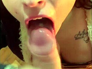 brazilian sub gags deepthroat monster cock cum swallow domination humiliation