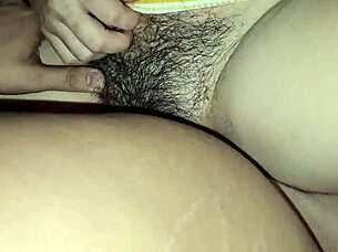 Stepsis Plays with Pussy on Bed Before Riding Cock