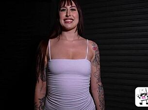 pretty brazilian street slut rides cock gaping ass pussy