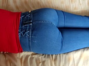 Caressing Huge Ass Ignites My Solo Masturbation Frenzy