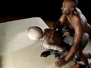 Nier Automata 2B Striptease Clothes Ripped Model Anal Ass Fucking