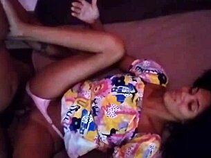 watching cartoons with skinny teen turns into wild anal pounding