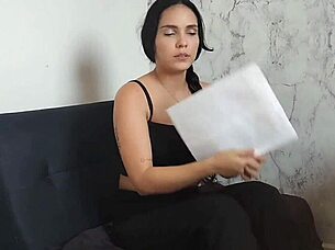 Hermanastra Begs Help But Masturbates For Hard Fuck