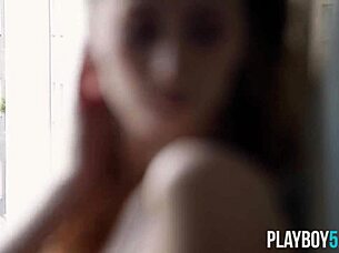 petite ukrainian blonde milf yana west strips solo softcore?