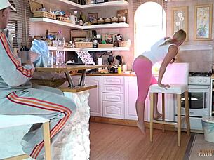 Stepsister Stuck on Dick Sucks in Yoga Taboo Accident