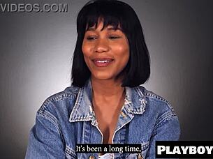 Big Ass Black MILF Masturbates Passionately Post Playboy Interview