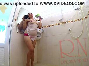 wanna watch me shower naked in t-shirt and shorts?