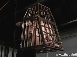 Isabel Deans Caged For Bastinado Feet Whipping Bondage Submissive BDSM Fetish