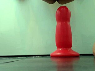 Huge Butt Plug Stretches Massive Ass Wide Open