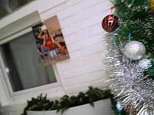 Santa claus delivers anal pounding and squirt to monika fox with cum treat