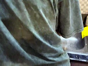 hey dormmate cum in my mouth while kitchen's empty just us two