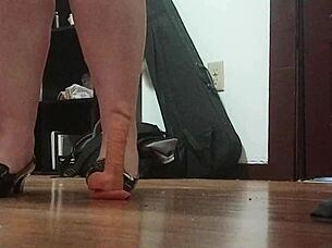 crushing cock under my sexy heels feels sooo good uhmm