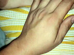 Stepsis Plays with Pussy on Bed Before Riding Cock