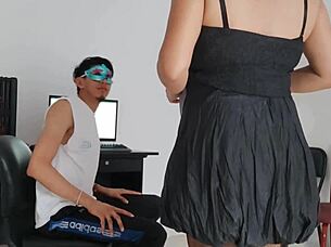 Emo Secretary Seduces HR Director Office Hiring Game Amateurs