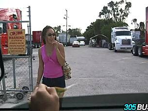 Nerdy Latina Fucks For Cash Outdoor Public Blowjob Reality