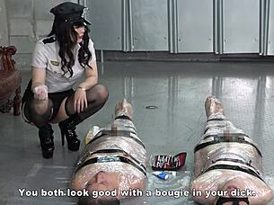 japanese mistress tomeki trains nipples cocks of mummified masochists