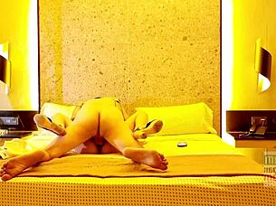 pam hotwife bunny outfit fucks hard for voyeur crowd