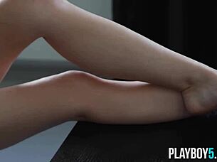 petite ukrainian blonde milf yana west strips solo softcore?