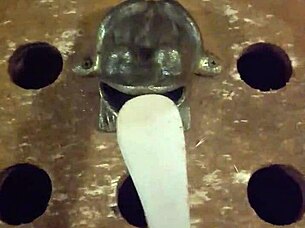 Rana, take this gloved facial fuck and creamy cumshot!