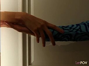 classy ebony beauty joins busty curly haired babes in steamy threesome