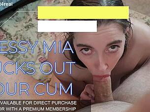 m ia knight milf slurps huge tits messy blowjob