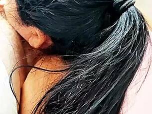 blonde amateur gives pov oral sucking and handjob on bed