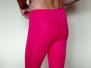 Pink leggings workout update in Misr4 part 6