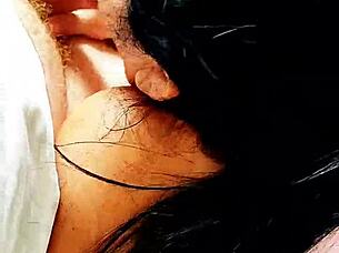 blonde amateur gives pov oral sucking and handjob on bed