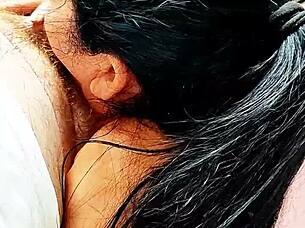 blonde amateur gives pov oral sucking and handjob on bed