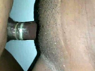 hairless babe rides massive black monster cock deep