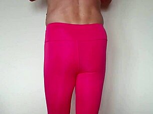 Pink leggings workout update in Misr4 part 6
