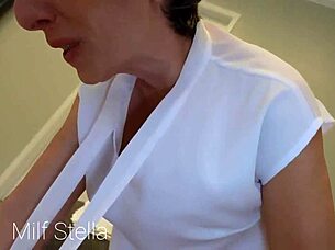 i was so turned on catching him peeping up my short skirt