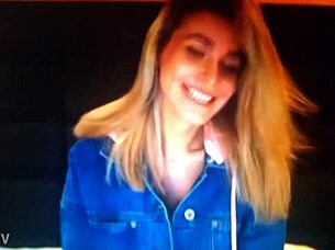 Blonde chaturbate camgirl rubs seductively in steamy webcam show