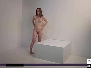 beautiful blonde teen deepthroats in nude photoshoot!