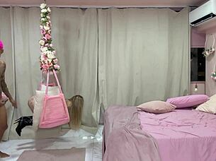 wanna watch me fuck this hot blonde on the hammock?