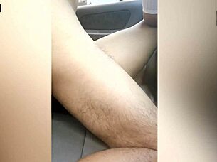 Hey, watch this hairy Latina pussy get pounded bent over in the taxi!