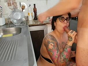 fucked maids pussy raw in kitchen bareback creampie risk