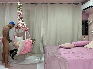 wanna watch me fuck this hot blonde on the hammock?