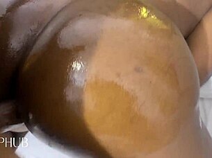 big ass ebony rides monster black cock cowgirl hardcore bent over doggystyle!