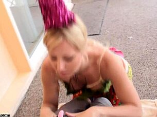 rachel gnome sexy blonde tits cock sucking blowjob