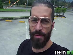 Oiled Latina Cameron Bell rides cock cowgirl in outdoor pov