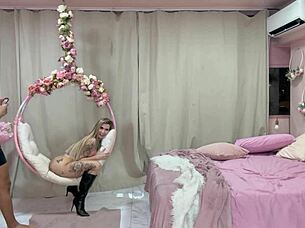 wanna watch me fuck this hot blonde on the hammock?