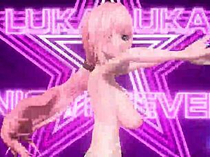 megurine luka's nude mod reveals big tits ass goddess fever