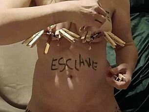 slave mommy bound with clamps candles humiliated 2025