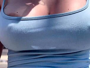 Artemisia's Bra-Free Outdoor Stroll Sparks Horny Temptation