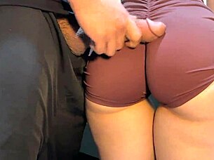 Gym stepsis bathroom perfect ass cum covered free use workout