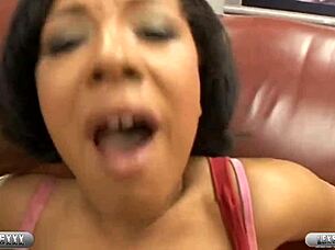 lexington steele stuffs misti love's mouth then pounds her big bubble butt