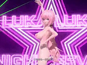 megurine luka's nude mod reveals big tits ass goddess fever