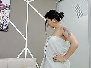 Horny latina teen masturbates wildly at home full story