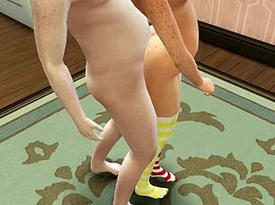 i'm so lucky fucking this sexy young babe bent over till creampie explosion